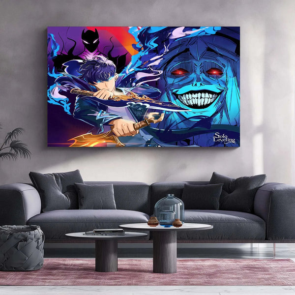 Solo Leveling Metal Poster | Sung Jin-Woo Shadow Monarch Wall Art | Anime Manhwa Decor 08 - TURTLEWINGS 