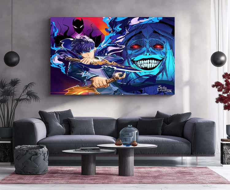 Solo Leveling Metal Poster | Sung Jin-Woo Shadow Monarch Wall Art | Anime Manhwa Decor 08