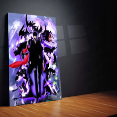 Solo Leveling Metal Poster | Sung Jin-Woo Shadow Monarch Wall Art | Anime Manhwa Decor 09 - TURTLEWINGS 