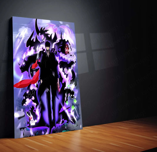 Solo Leveling Metal Poster | Sung Jin-Woo Shadow Monarch Wall Art | Anime Manhwa Decor 09