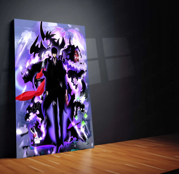 Solo Leveling Metal Poster | Sung Jin-Woo Shadow Monarch Wall Art | Anime Manhwa Decor 09