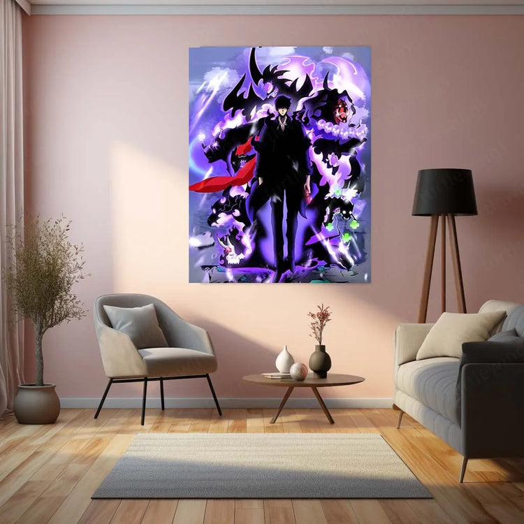Solo Leveling Metal Poster | Sung Jin-Woo Shadow Monarch Wall Art | Anime Manhwa Decor 09