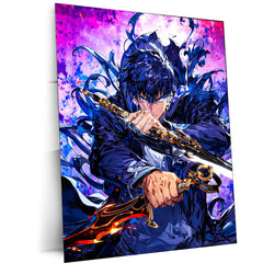 Solo Leveling Metal Poster | Sung Jin-Woo Shadow Monarch Wall Art | Anime Manhwa Decor 16 - TURTLEWINGS 