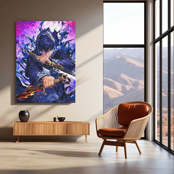 Solo Leveling Metal Poster | Sung Jin-Woo Shadow Monarch Wall Art | Anime Manhwa Decor 16 - TURTLEWINGS 