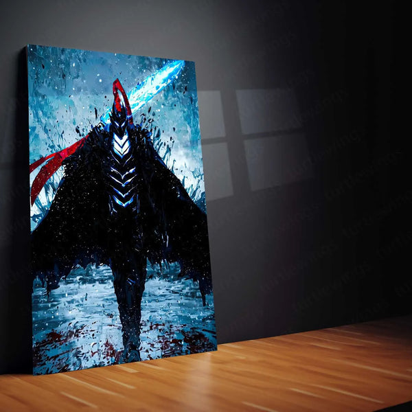 Solo Leveling Metal Poster | Sung Jin-Woo Shadow Monarch Wall Art | Anime Manhwa Decor 17 - TURTLEWINGS 