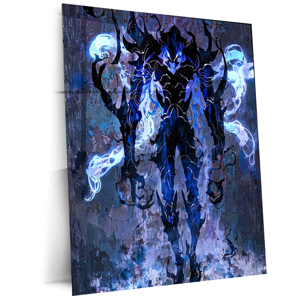 Solo Leveling Metal Poster | Sung Jin-Woo Shadow Monarch Wall Art | Anime Manhwa Decor 19 - TURTLEWINGS 