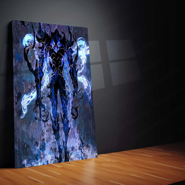 Solo Leveling Metal Poster | Sung Jin-Woo Shadow Monarch Wall Art | Anime Manhwa Decor 19 - TURTLEWINGS 