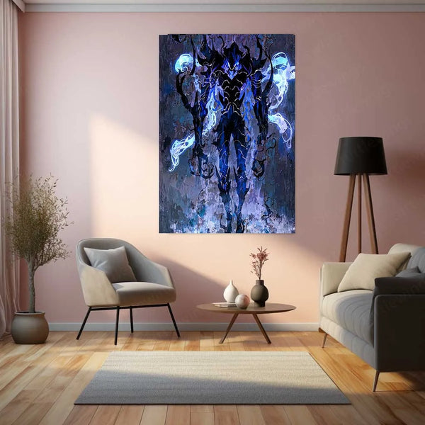 Solo Leveling Metal Poster | Sung Jin-Woo Shadow Monarch Wall Art | Anime Manhwa Decor 19 - TURTLEWINGS 