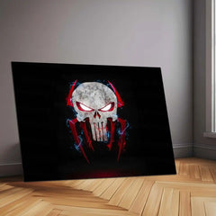 Spider-Man × Punisher – Vigilante Fusion | Dark Mashup Metal Frame | Superhero Wall Art - TURTLEWINGS 