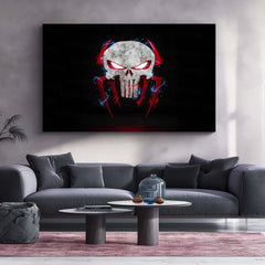 Spider-Man × Punisher – Vigilante Fusion | Dark Mashup Metal Frame | Superhero Wall Art - TURTLEWINGS 