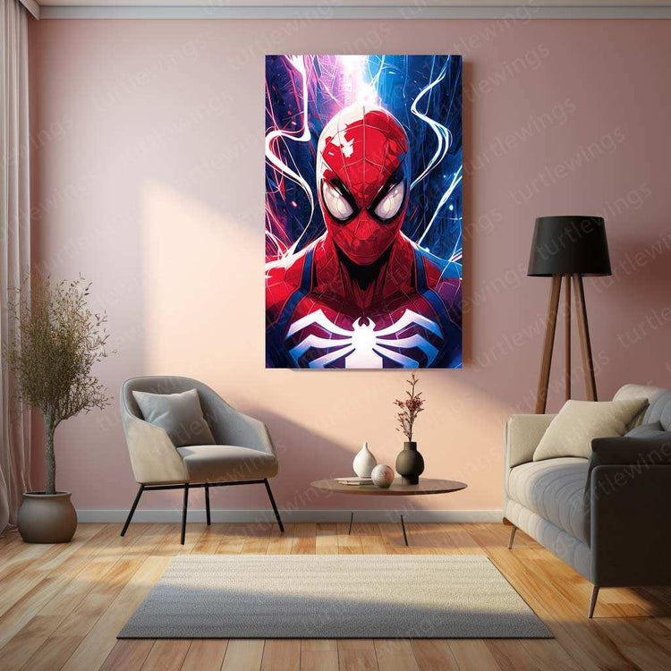 Spider-Man Metal Poster – Web-Slinging Hero | Marvel Comics Wall Art - TURTLEWINGS 