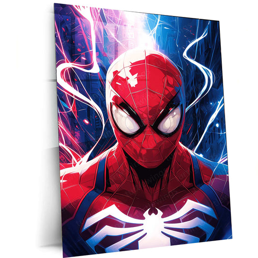 Spider-Man Metal Poster – Web-Slinging Hero | Marvel Comics Wall Art - TURTLEWINGS 