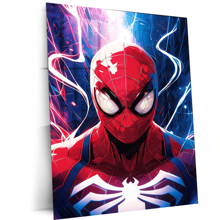 Spider-Man Metal Poster – Web-Slinging Hero | Marvel Comics Wall Art - TURTLEWINGS 
