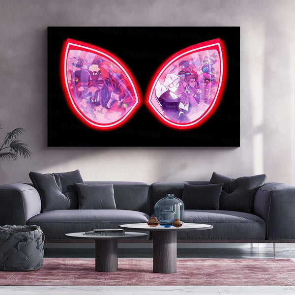 Spider-Man: Across the Spider-Verse Neon LED Metal Poster - TURTLEWINGS 