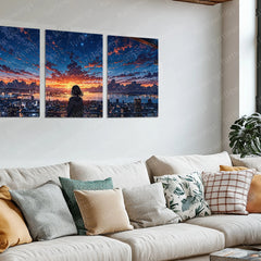 Urban aesthetic Metal Poster | Aesthetic Split Image Set of 3 Metal Posters – Modern & Minimalist Wall Art - TURTLEWINGS 