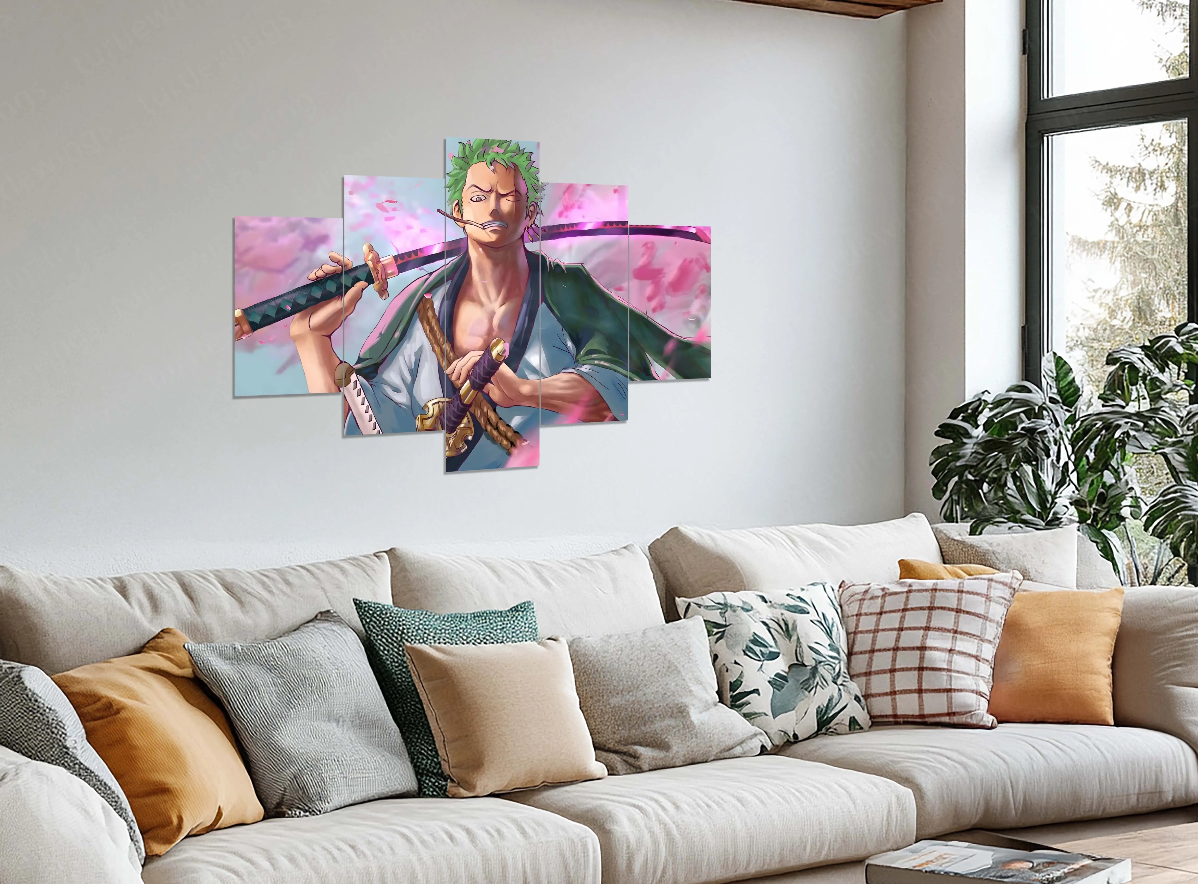 Roronoa Zoro Metal Poster Set of 5 – Split Wall Art | One Piece