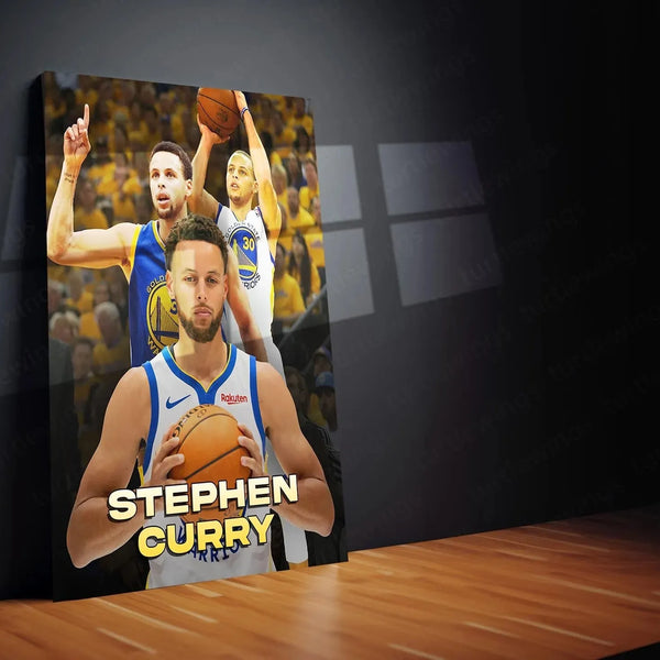 Stephen Curry Metal Poster – Legendary Basketball Icon Wall Art - TURTLEWINGS 