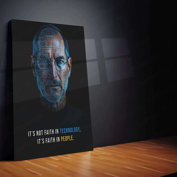 Steve Jobs Metal Poster | Apple Visionary Wall Art | Innovation & Leadership Decor - TURTLEWINGS 