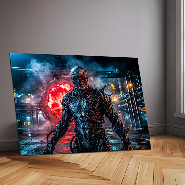 Movies & Series Metal Poster | Stranger Things Metal Frame | Dark Sci-Fi Wall Art | Upside Down Inspired Metal Poster