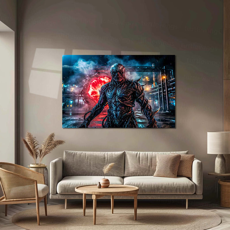 Movies & Series Metal Poster | Stranger Things Metal Frame | Dark Sci-Fi Wall Art | Upside Down Inspired Metal Poster