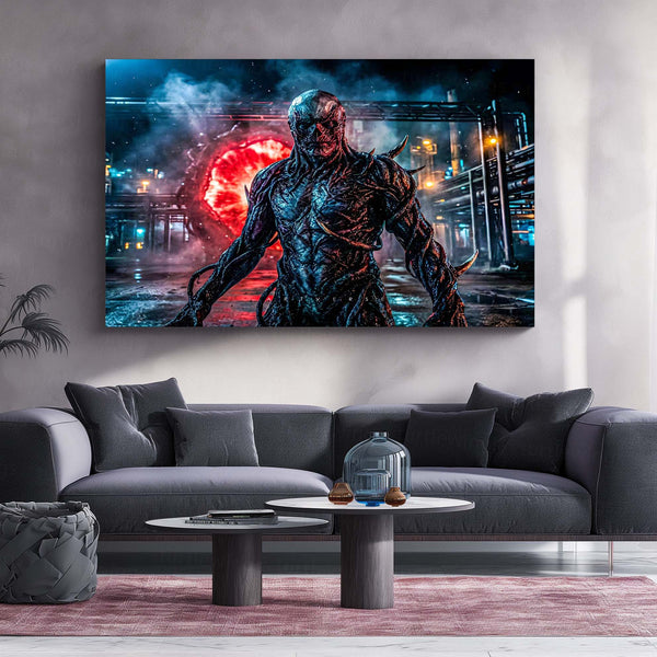 Movies & Series Metal Poster | Stranger Things Metal Frame | Dark Sci-Fi Wall Art | Upside Down Inspired Metal Poster