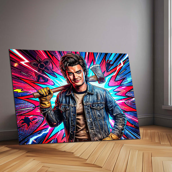 Movies & Series Metal Poster | Stranger Things Metal Frame | Dark Sci-Fi Wall Art | Upside Down Inspired Metal Poster 01