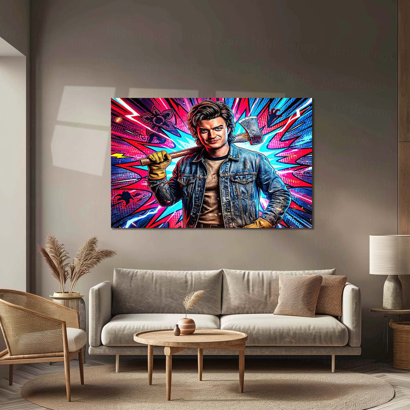 Movies & Series Metal Poster | Stranger Things Metal Frame | Dark Sci-Fi Wall Art | Upside Down Inspired Metal Poster 01