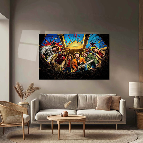 Movies & Series Metal Poster | Stranger Things Metal Frame | Dark Sci-Fi Wall Art | Upside Down Inspired Metal Poster 02