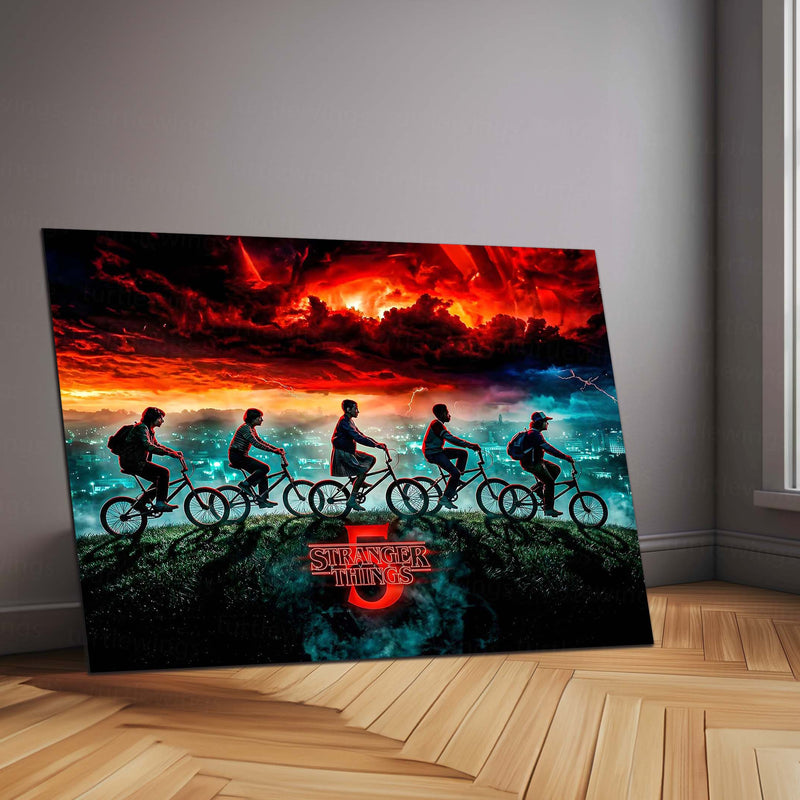 Movies & Series Metal Poster | Stranger Things Metal Frame | Dark Sci-Fi Wall Art | Upside Down Inspired Metal Poster 04
