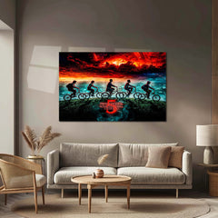 Movies & Series Metal Poster | Stranger Things Metal Frame | Dark Sci-Fi Wall Art | Upside Down Inspired Metal Poster 04
