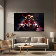 Luffy – Metal Frame | One Piece Anime Wall Art | Monkey D. Luffy Poster for Otaku & Straw Hat Pirates Fans 01