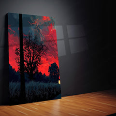 Movies & Series Metal Poster Set of 3 | Stranger Things Storm Horizon Triptych Wall Art