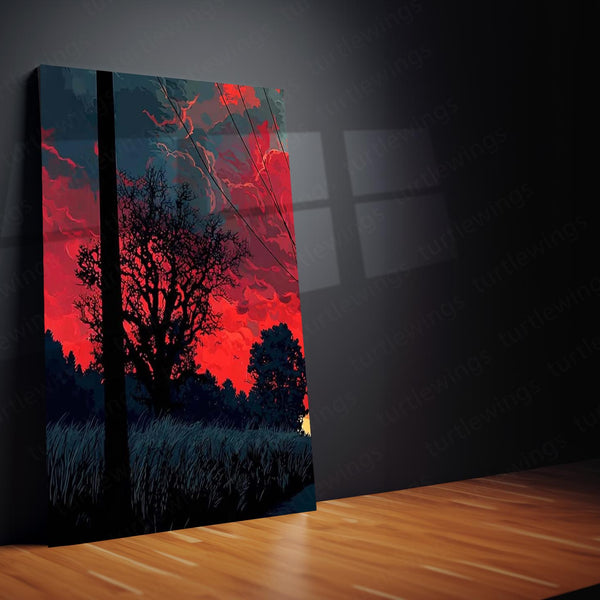 Movies & Series Metal Poster Set of 3 | Stranger Things Storm Horizon Triptych Wall Art
