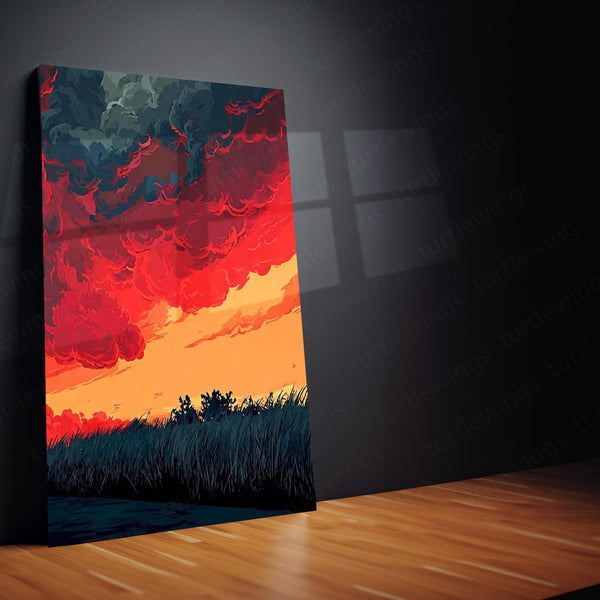 Movies & Series Metal Poster Set of 3 | Stranger Things Storm Horizon Triptych Wall Art