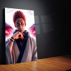 Anime Metal Poster Set of 3 | Ryomen Sukuna Crimson Eyes Triptych Wall Art