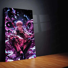 Sukuna Metal Poster – King of Curses | Jujutsu Kaisen Wall Art | Dark Power Decor 2 - TURTLEWINGS 