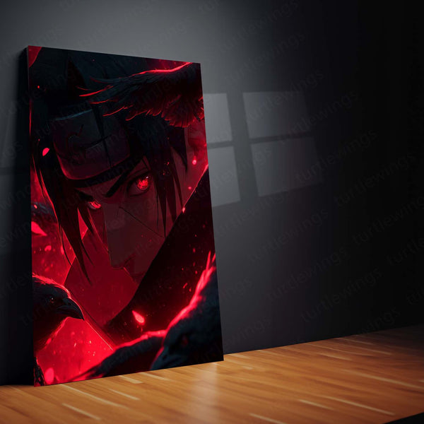 Itachi Uchiha Close-Up Metal Frame – Naruto Anime Poster - TURTLEWINGS 