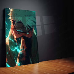 Kakashi Hatake Close-Up Metal Frame – Naruto Anime Wall Art | Sharingan Eye Poster | Cool Sensei Collectible for Otaku Fans - TURTLEWINGS 
