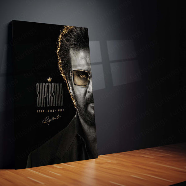Superstar Rajinikanth Metal Poster | Premium Tamil Cinema Wall Art | Iconic Rajinikanth Metal Print