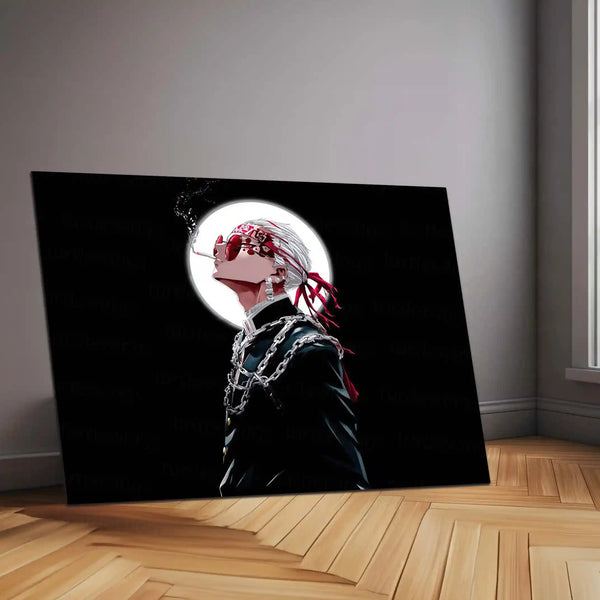 Anime Metal Poster | Tengen Uzui – The Flashy Sound Hashira | Demon Slayer Metal Frame | Anime Wall Art - TURTLEWINGS 