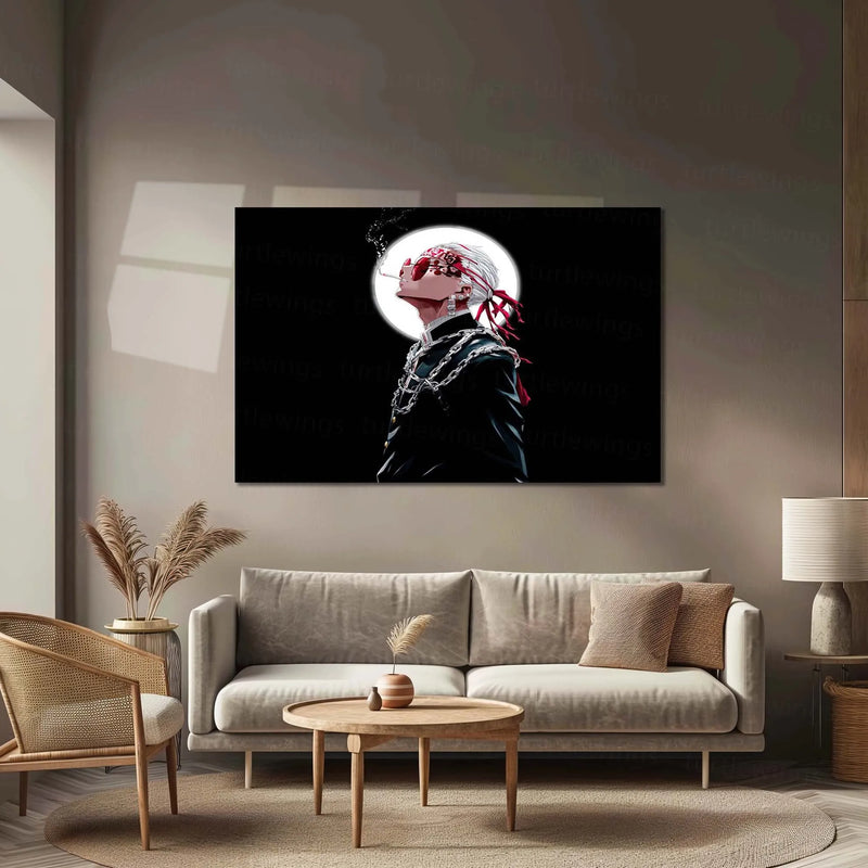 Anime Metal Poster | Tengen Uzui – The Flashy Sound Hashira | Demon Slayer Metal Frame | Anime Wall Art - TURTLEWINGS 