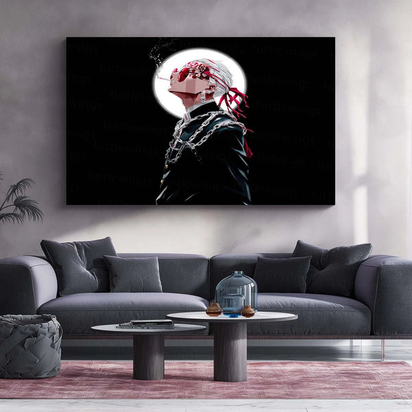 Anime Metal Poster | Tengen Uzui – The Flashy Sound Hashira | Demon Slayer Metal Frame | Anime Wall Art - TURTLEWINGS 