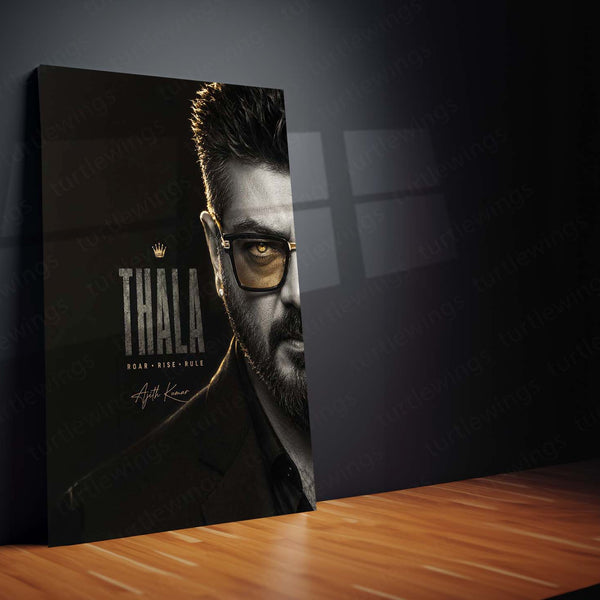 Thala Ajith Kumar Metal Poster | Premium Tamil Cinema Wall Art | Iconic Ajith Kumar Metal Print