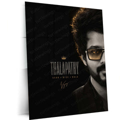Thalapathy Vijay Metal Poster | Premium Tamil Superstar Wall Art | Iconic Vijay Metal Print