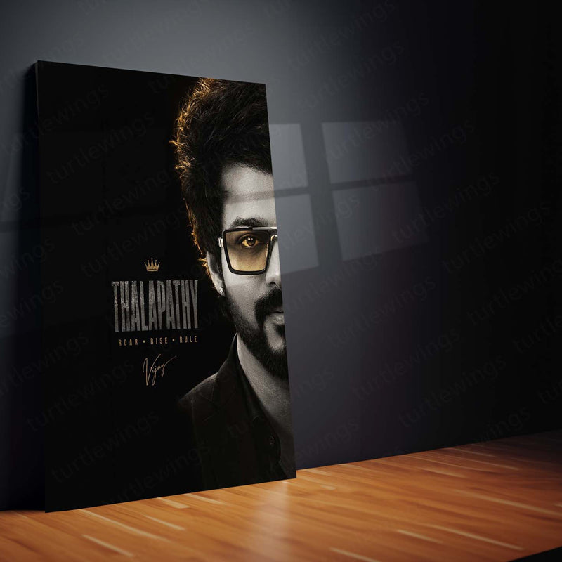 Thalapathy Vijay Metal Poster | Premium Tamil Superstar Wall Art | Iconic Vijay Metal Print