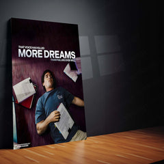 Quote Metal Poster | Christian Bale – That Voice Has Killed More Dreams Metal Frame Silencing Self-Doubt, Inner Discipline & Mental Strength Motivational Wall Art | Psychological Grit Quote Metal Poster