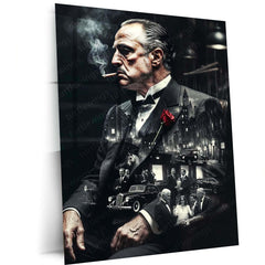 The Godfather Metal Poster | Classic Mafia Movie Wall Art