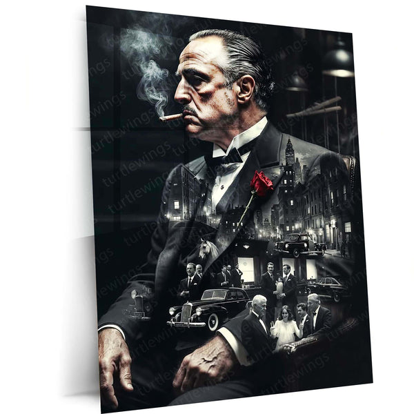 The Godfather Metal Poster | Classic Mafia Movie Wall Art