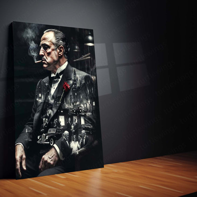 The Godfather Metal Poster | Classic Mafia Movie Wall Art
