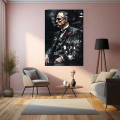 The Godfather Metal Poster | Classic Mafia Movie Wall Art